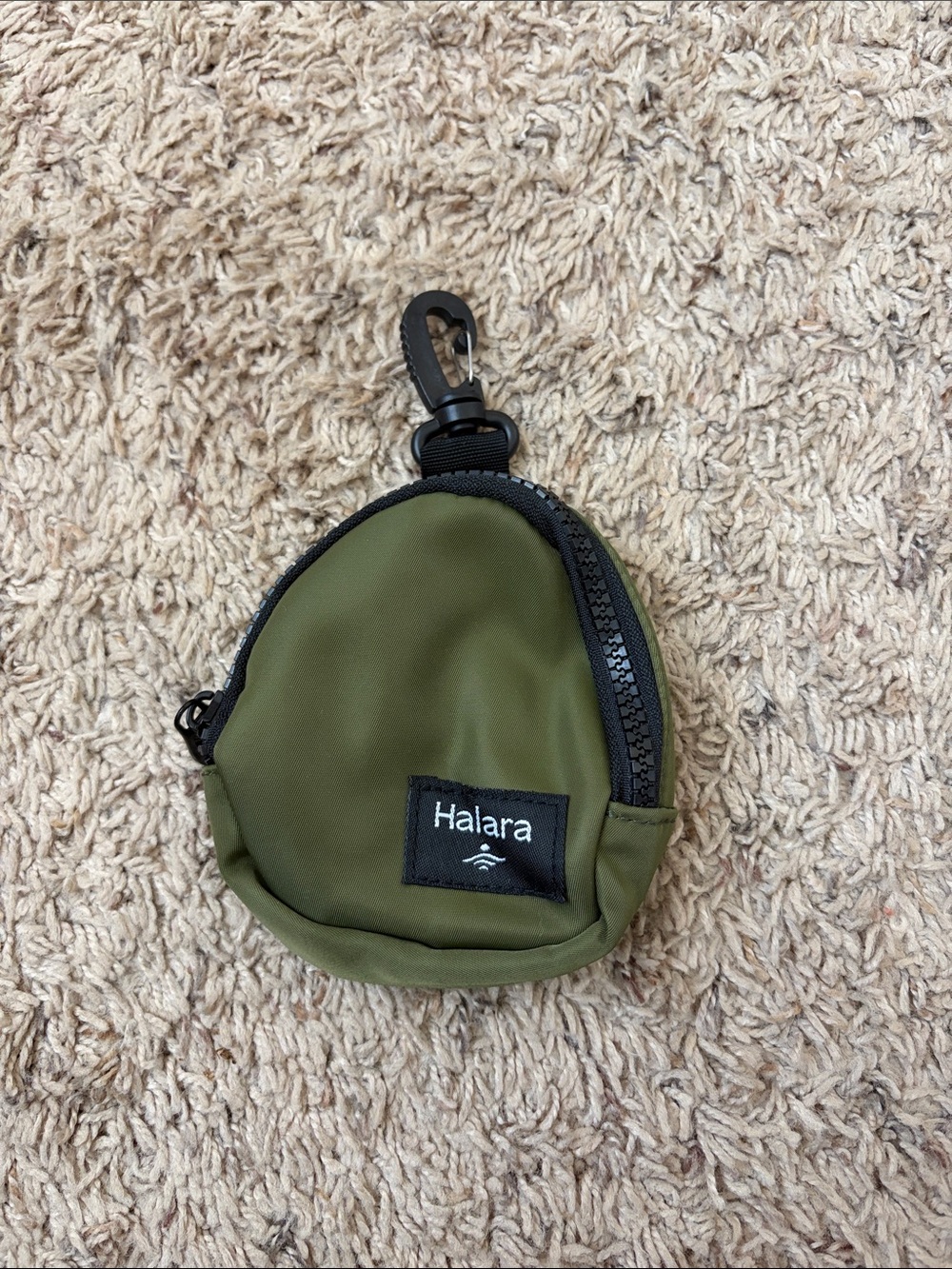 Halara Logo Zipper Nylon Coin Purse